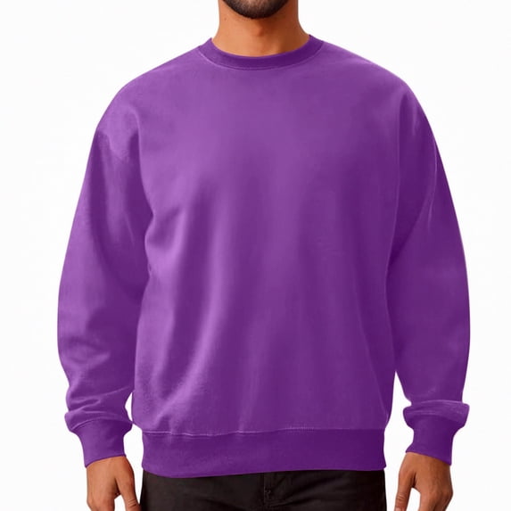 Babcutegg Big and Tall Mens Crewneck Sweatshirt Long Sleeve Casual Basic Pullover Top Size 4XL