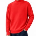 thumbnail image 1 of Babcutegg Big and Tall Mens Mock Neck Sweater Ribbed Knit Long Sleeve Soft Comfy Fall Winter Casual Pullover Sweaters Size 2XL, 1 of 6