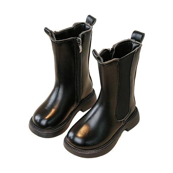 Babcutegg Boots for Girls Casual Fashion Ankle Boots Non Slip Girls Fall and Winter Shoes Black US 11