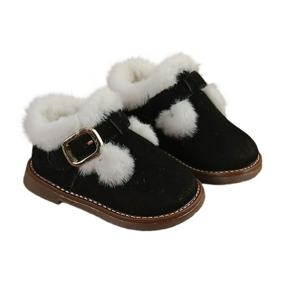 Babcutegg Boots for Kid Girls Round Head Keep Warm Knee High Casual Fashion Fleece Lined Girls Fall and Winter Shoes Black Size 4.5