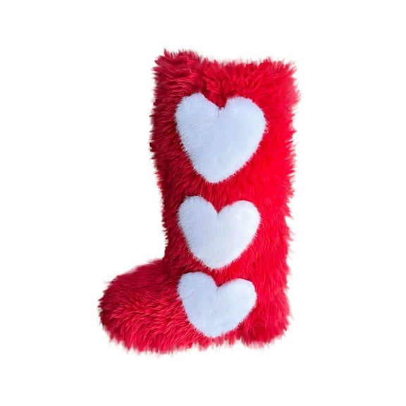 Babcutegg Boots for Women Snow Boots Keep Warm Flat Bottom Thick Bottom Knee High Womens Fall and Winter Shoes Red Size 6.5