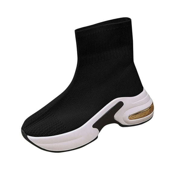 Babcutegg Boots for Women Snow Boots Keep Warm Round Head Western Style Casual Fashion Womens Fall and Winter Shoes Black Size 5.5