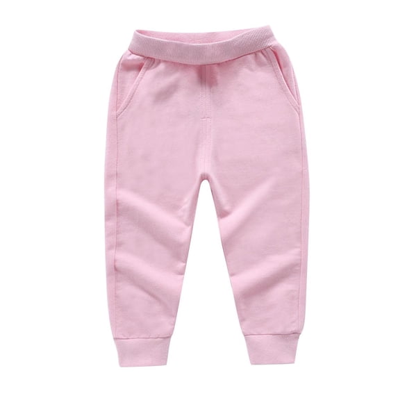 Babcutegg Boys Pants Side Pockets Jogger Pants Soild Color Toddler Boys Outwear Pink