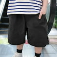 thumbnail image 1 of Babcutegg Boys Shorts, Pockets Cargo Pants Shorts for Child Black 3 T, 1 of 3