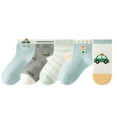 thumbnail image 1 of Babcutegg Boys Socks, Comfortable 100% Cotton 5 Pairs Toddlers Socks Gray 9 T, 1 of 3