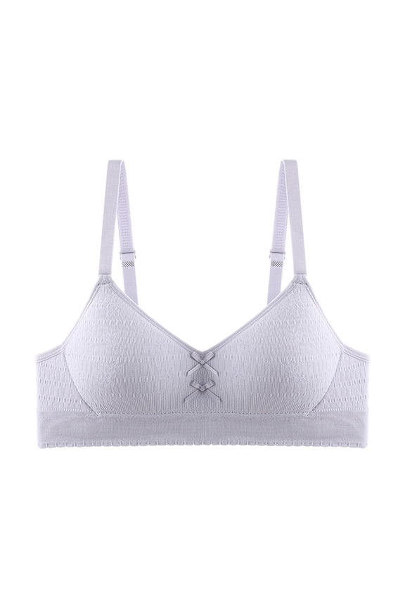 Bras for Kid Girls Adjustable Straps Lightweight Juniors Training Bra Wireless Athletic Casual Girls Underwear Gray Size 17