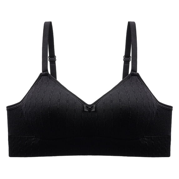 Babcutegg Bras for Kid Girls Adjustable Straps Wireless Juniors Training Bra Soft Cup Comfortable Girls Underwear Black Size 14