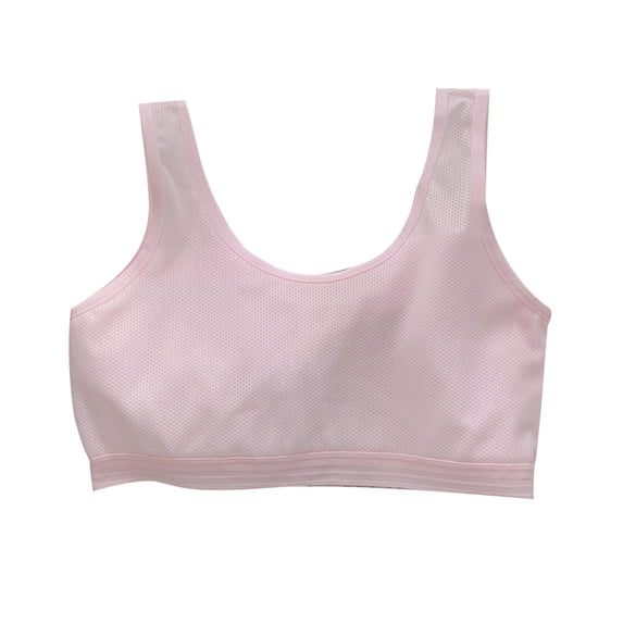 Babcutegg Bras for Kid Girls Seamless Athletic Casual Soft Cup Juniors Training Bra Pull-on Design Girls Underwear Pink Size Free Size