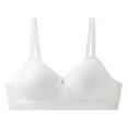 thumbnail image 1 of Babcutegg Bras for Kid Girls Seamless Molded Padded Comfortable Adjustable Straps Juniors Training Bra Girls Underwear White Size 15, 1 of 6