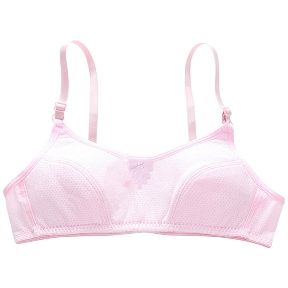 Babcutegg Bras for Kid Girls Soft Cup Comfortable Pull-on Design Seamless Juniors Training Bra Girls Underwear Pink Size 36