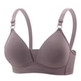 thumbnail image 1 of Babcutegg Bras for Women Full coverage Wireless Adjustable Straps Padded Underwear for Women Purple Size 40, 1 of 2