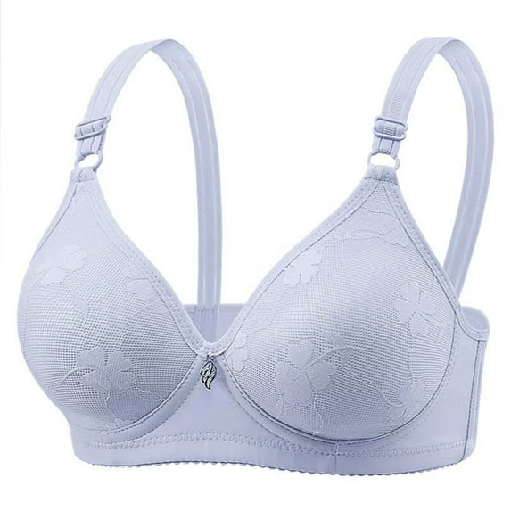 Babcutegg Bras for Women Padded High Support Lightweight Comfortable Underwear for Women Light Blue Size M
