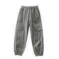thumbnail image 1 of Babcutegg Cargo Pants for Toddler Boys Side Pockets Wide Leg Regular Fit Boys Clothes Green, 1 of 4
