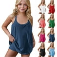 thumbnail image 1 of Babcutegg Dresses For Girls Soild Color Sleeveless Crew Neck Dress for Girls Blue 11 Years, 1 of 9