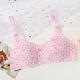 thumbnail image 1 of Babcutegg Girls Breathable Bra, Graphic Pattern Wirefree Bra Athletic Bra Young Girls Underwear Pink 32, 1 of 3