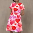 thumbnail image 1 of Babcutegg Girls' Dresses, Floral Print Short Sleeve Casual Outfit Girls' Summer wear Dress Multicolor 9-10T, 1 of 5