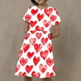 thumbnail image 1 of Babcutegg Girls' Dresses, Short Sleeve Casual Outfit Floral Print Girls' Summer wear Dress Multicolor 13-14T, 1 of 5