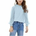 thumbnail image 1 of Babcutegg Girls Inner Blouse Long Sleeve Warm Regular Fit Girls Outwear Blue Size 9, 1 of 7