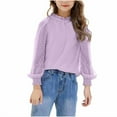 thumbnail image 1 of Babcutegg Girls Inner Blouse Regular Fit Warm Long Sleeve Girls Outwear Purple Size 4, 1 of 7