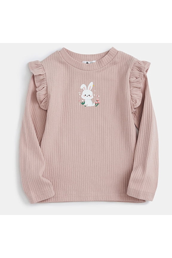 Girls Inner Blouse Warm Crew Neck Pullover Girls Outwear Pink Size 3