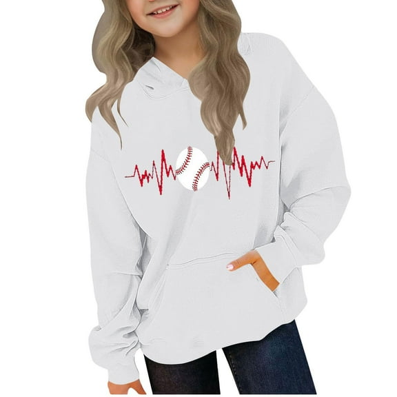 Babcutegg Girls Sweatshirts Casual Fashion Hoodies Pullover Outfit for Kids White Size 13