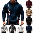 thumbnail image 1 of Babcutegg Hooded Jacket for Men Active Fit Long Sleeve Full Zip Athletic Casual Fashion Graphic Coat with Pockets White Size 3XL, 1 of 4