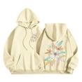 thumbnail image 1 of Babcutegg Hoodies Pullover Long Sleeve Graphic Print Womens Clothes Beige, 1 of 5