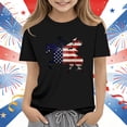 thumbnail image 1 of Babcutegg Independence Day Patriotic Graphic T-Shirt For Kids – Breathable Cotton Blend, Soft Round Neck, Short Sleeve Casual Top Black Size 10, 1 of 5