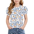 thumbnail image 1 of Babcutegg Independence Day Patriotic Graphic Tee With Soft Cotton Fabric, Breathable Round Neck Design, Lightweight Short Sleeve Top For Everyday Wear Multicolor Size 12, 1 of 8