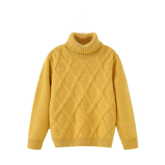 Babcutegg Inner Blouse for Girls Long Sleeve Warm High Collar Outwear for Girls Yellow Size 7