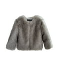thumbnail image 1 of Babcutegg Jackets for Kid Girls Soild Color Warm Hoodies Kids Clothes Gray, 1 of 7
