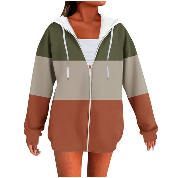 Babcutegg Jackets for Women Warm Regular Fit Side Pockets Womens Fall and Winter Coats Brown Size S