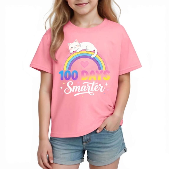 Babcutegg Kid Boys Shirts Campus Style Short Sleeve Back to School Wear Crew Neck Summer Uniform for Boys Pink Size 7 T