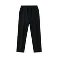 thumbnail image 1 of Babcutegg Kid Boys Sport Pants Casual Fashion Straight Leg Back to School Warm Elastic Waist Side Pockets School Wear for Boys Black Size 6-7, 1 of 4