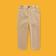 thumbnail image 1 of Babcutegg Kid Boys Trouse High Waist Back to School Wear Full Length Clothes for Kids Khaki Size 3-4, 1 of 7