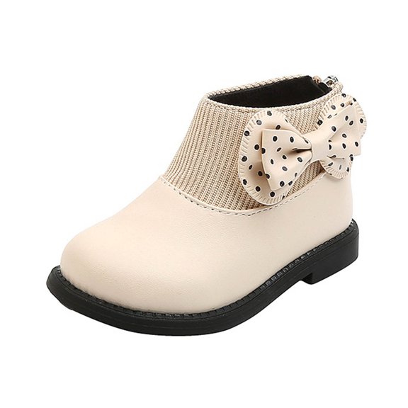 Babcutegg Kid Girls Boots Casual Fashion Snow Boots Non Slip Soft Bottom Shoes for Girls White US 3