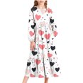 thumbnail image 1 of Babcutegg Kid Girls Dresses Crew Neck Casual Fashion Knee Length Comfortable Long Sleeve Fall and Spring Dresses for Girls Multicolor Size 4-5, 1 of 6
