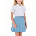 thumbnail image 1 of Babcutegg Kid Girls Pleated Skirts Campus Style Elastic Waist Soild Color Girls Outfit Blue Size 14-15, 1 of 7