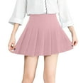 thumbnail image 1 of Babcutegg Kid Girls Pleated Skirts Elastic Waist Campus Style A Line School Uniform for Girls Pink Size 14-15, 1 of 3