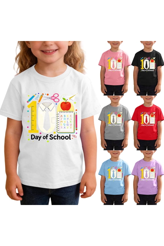 Kid Girls School Uniform Campus Style Basic Shirts Back to School Wear Pullover Causal Fashion Summer Clothes for Girls Red Size 9