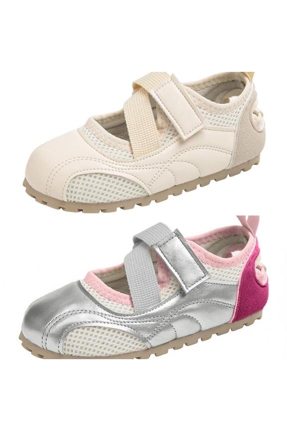 Kid Girls Shoes Casual Fashion Non Slip Back to School Wear Round Head Leather Boots School Uniform Shoes for Girls Silver Size 3.5-4