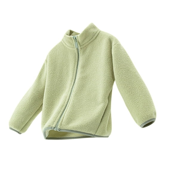 Babcutegg Kid Girls Sweatshirts Side Pockets High Collar Full Zipper Fall and Winter Clothes for Girls Mint Green Size 7