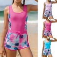 thumbnail image 1 of Babcutegg Kid Girls Swim Suit Regular Fitting Beach Wear Collor Blocked 2PC Swim Clothes for Girls Hot Pink Size 8-9, 1 of 10