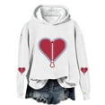 thumbnail image 1 of Babcutegg Kid Girls Valentine's Day Shirts Long Sleeve Elastic Cuffs Graphic Tee Love Heart Regular Fit Girls Tops White Size 5-6, 1 of 5