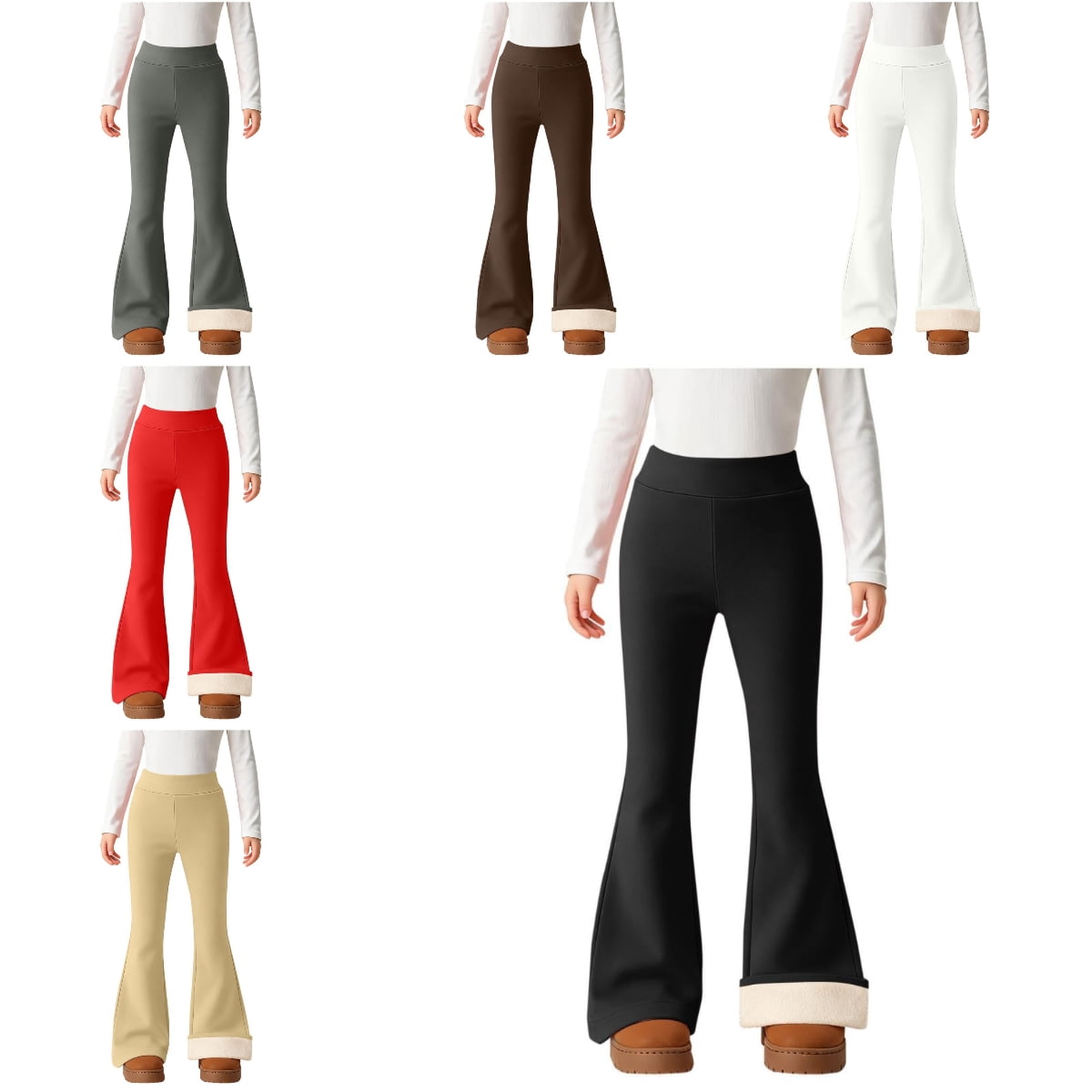 Babcutegg Kid Girls Yoga Pants Tight Fitting Elastic Waist Athletic ...