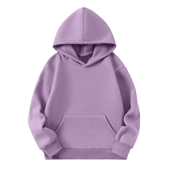 Babcutegg Kids Girls Sweatshirts Hoodies Regular Fit Pullover Fall and Winter Outfit for Girls Purple Size 7