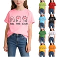 thumbnail image 1 of Babcutegg Kids Printed Round-Neck Short Sleeve T-Shirt – Casual Summer Top with Cat Paw Design, Soft Cotton Blend, Breathable Everyday Wear Orange Size 2-4, 1 of 6