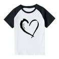 thumbnail image 1 of Babcutegg Kids Short T-Shirts for Girls Boys Short Tops Sleeve Round Neck Shirt Pullover Black Size 9 Years, 1 of 9