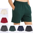 thumbnail image 1 of Babcutegg Boys Girls Solid Color Casual Shorts Lightweight Summer Clothes with Elastic Waist and Drawstring Green Size 9-10, 1 of 7