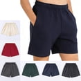 thumbnail image 1 of Babcutegg Boys Girls Solid Color Casual Shorts Lightweight Summer Clothes with Elastic Waist and Drawstring Navy Size 9-10, 1 of 7